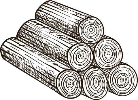grafica dei pali in legno