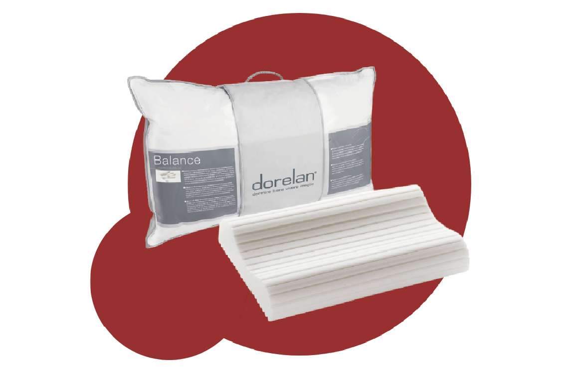 immagine prodotto guanciali con sfondo rosso